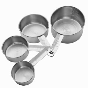 4-Piece Stainless Steel Dry Measuring Cup Set