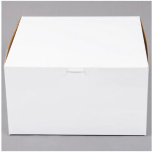 10" x 10" x 5" White Cake/Bakery Box - 10/Pk