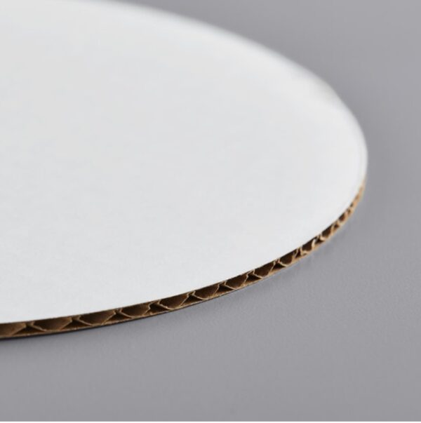 8" White Corrugated Grease-Resistant Cake Circle - Image 2
