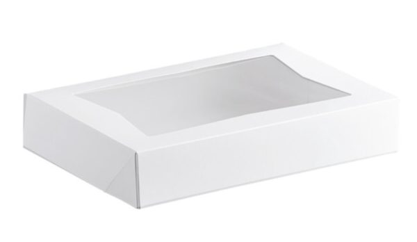 White Auto-Popup Window Donut / Bakery Box - 10/Pack - Image 2