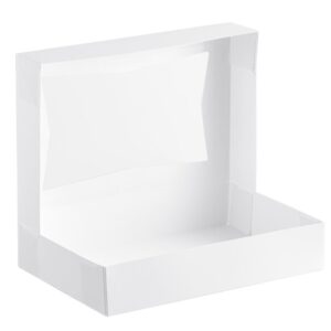 White Auto-Popup Window Donut / Bakery Box - 10/Pack