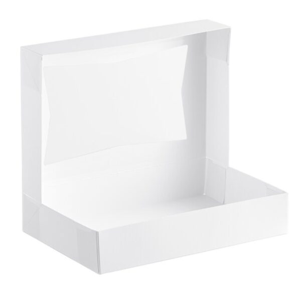 White Auto-Popup Window Donut / Bakery Box - 10/Pack