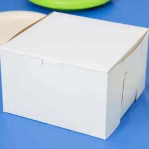 8" x 8" x 5" White Cake/Bakery Box - 10/Pk
