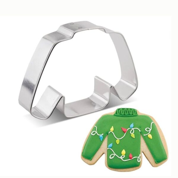 Ugly Christmas Sweater Cookie Cutter 4.25" - Image 2